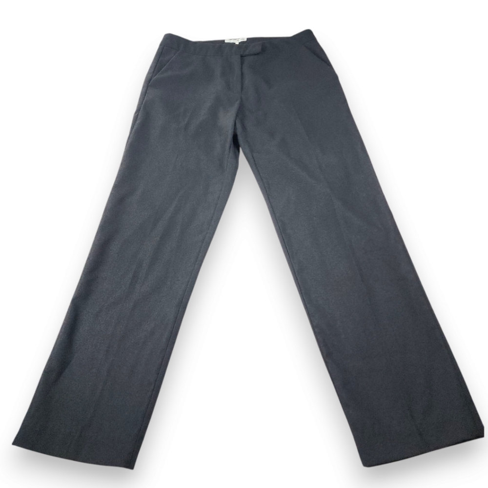 Oak + Fort Pull On Black Straight Leg Office Casual Pants Size Small